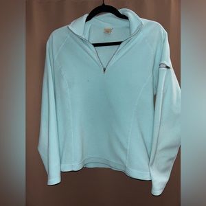 LL Bean women’s light blue fleece quarter zip